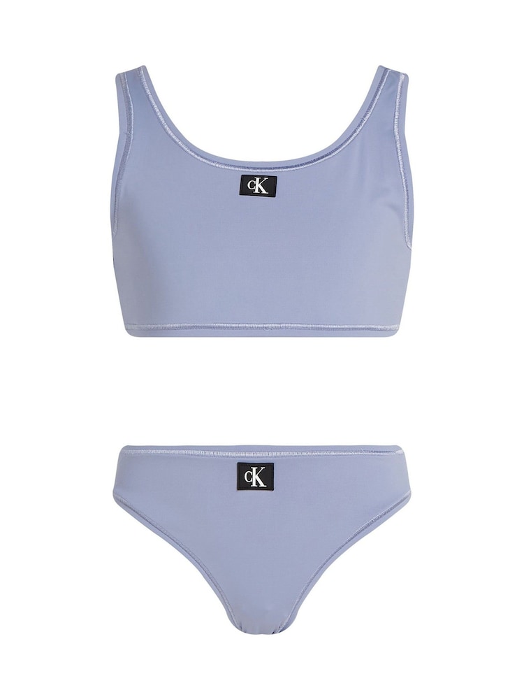 Calvin Klein Light Purple Metallic Bikini Set - Image 1 of 2