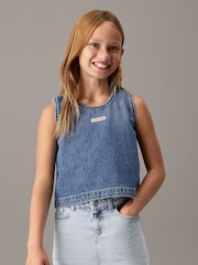 Calvin Klein Blue Denim Tank Top - Image 1 of 5