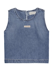Calvin Klein Blue Denim Tank Top - Image 5 of 5