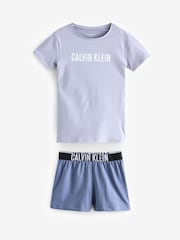 طقم بيجامة من تيشِرت وشورت منسوج تشكيلة Intense Power من Calvin Klein - صورة 1 من 1