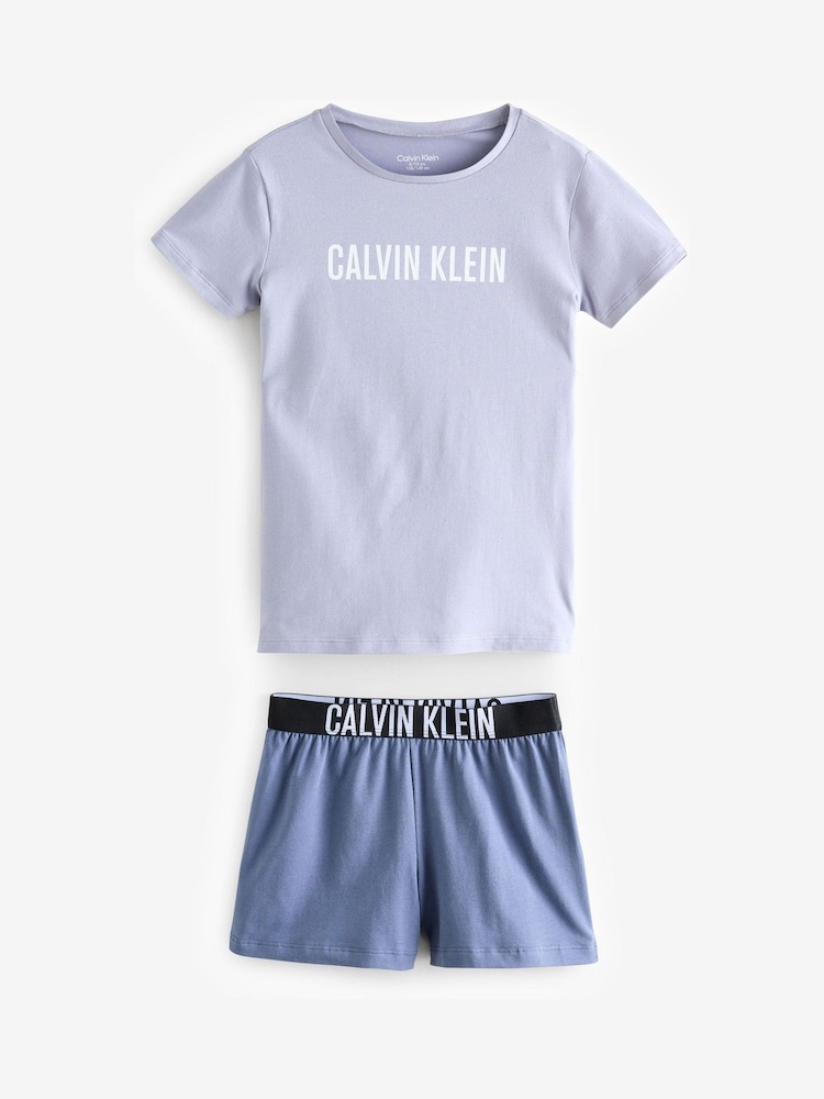 طقم بيجامة من تيشِرت وشورت منسوج تشكيلة Intense Power من Calvin Klein - صورة 1 من 1