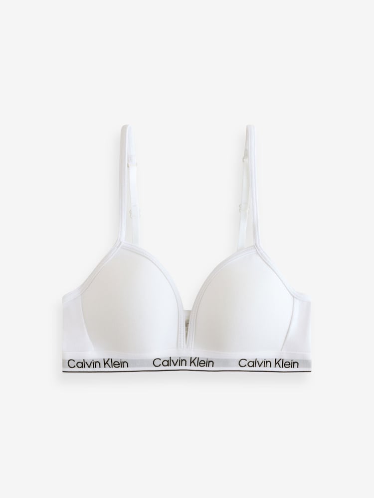 Calvin Klein Black Modern Cotton Triangle Bra 2 Pack - Image 2 of 3