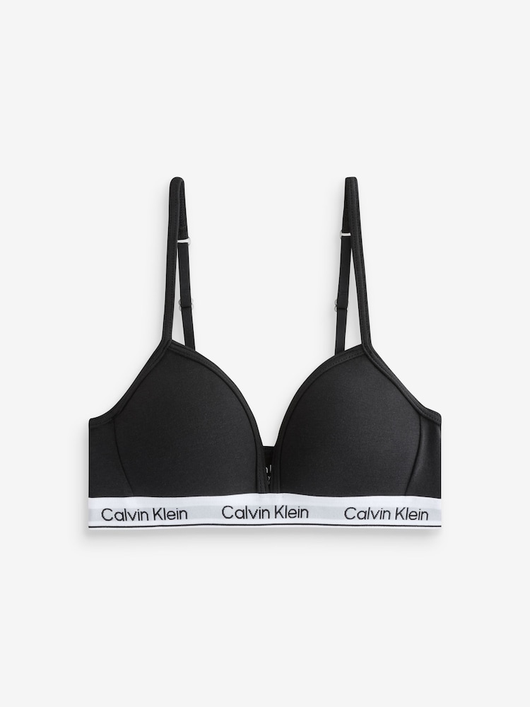 Calvin Klein Black Modern Cotton Triangle Bra 2 Pack - Image 3 of 3
