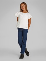 Calvin Klein White 100% Cotton Poplin Short Sleeve Top - Image 1 of 5