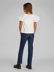 Calvin Klein White 100% Cotton Poplin Short Sleeve Top - Image 2 of 5
