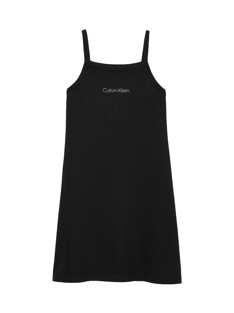 maxi casual black dress Dress Work By Calvin Klein In Black & Silver, Size:14