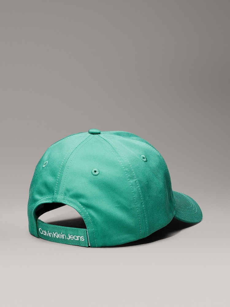 Calvin Klein Green Monogram 100% Cotton Baseball Cap - Image 2 of 4