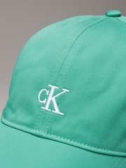 Calvin Klein Green Monogram 100% Cotton Baseball Cap - Image 4 of 4