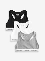 Calvin Klein Black Modern Cotton Bralette 3 pack - Image 1 of 4