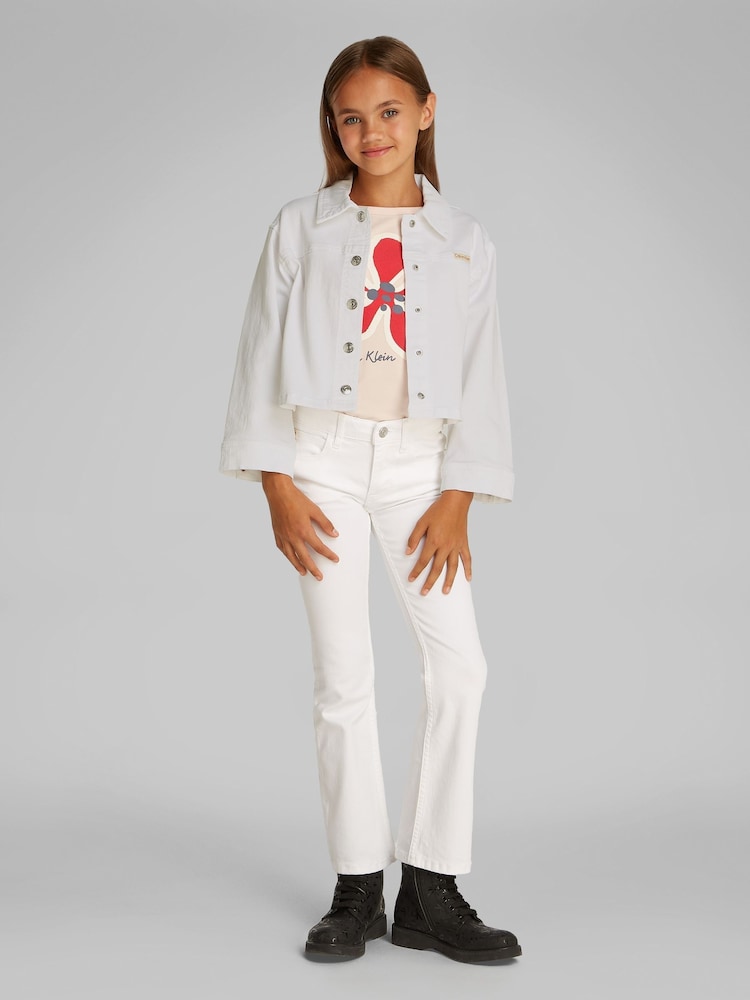Calvin Klein White Denim Jacket - Image 1 of 5