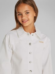 Calvin Klein White Denim Jacket - Image 2 of 5