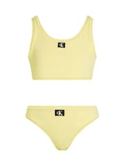 Calvin Klein Yellow Metallic Bikini Set - Image 1 of 2