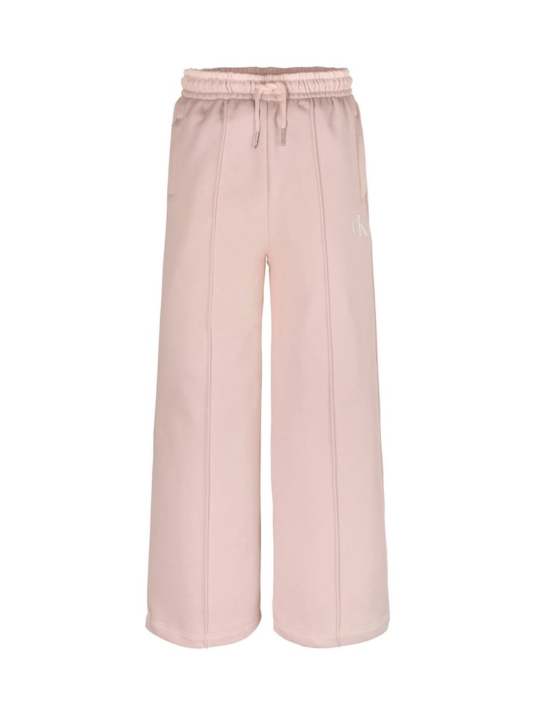 Calvin Klein Pink Logo Wide Leg Joggers - Image 1 of 2