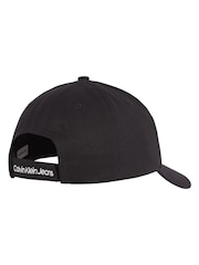 Calvin Klein Black Monogram 100% Organic Cotton Baseball Cap - Image 2 of 5