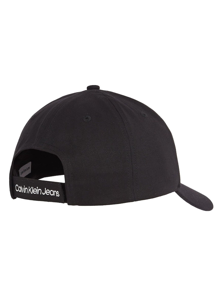 Calvin Klein Black Monogram 100% Organic Cotton Baseball Cap - Image 2 of 5