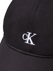 Calvin Klein Black Monogram 100% Organic Cotton Baseball Cap - Image 3 of 5