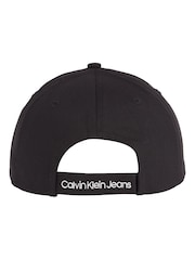 Calvin Klein Black Monogram 100% Organic Cotton Baseball Cap - Image 4 of 5