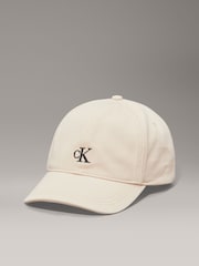 Calvin Klein Cream Monogram Baseball Cap - Image 3 of 6