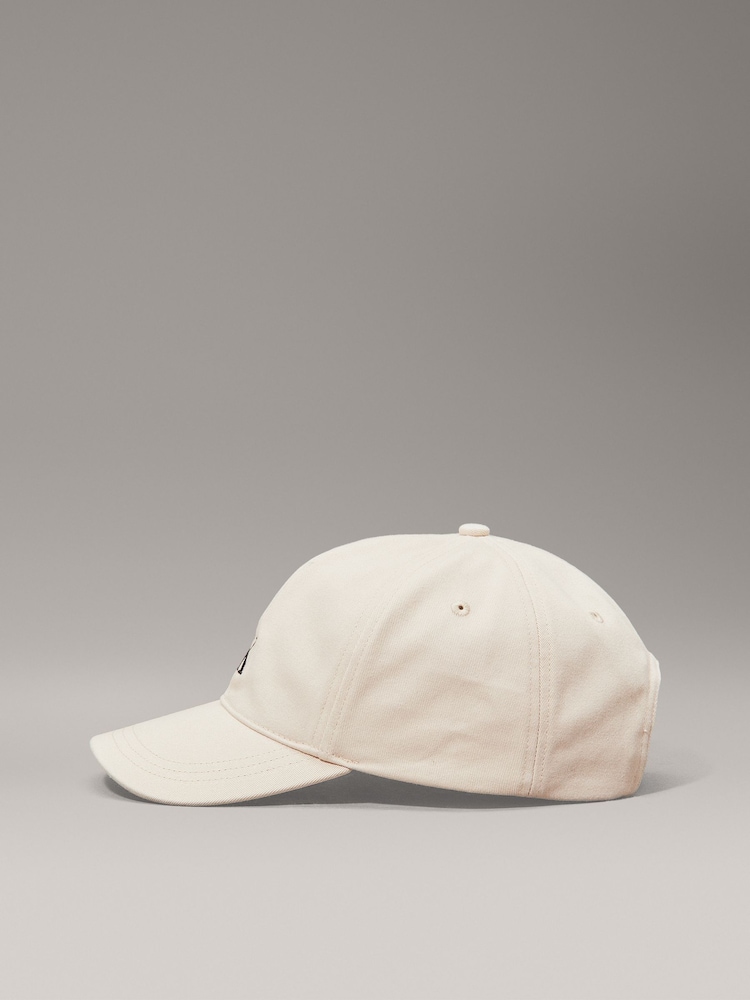 Calvin Klein Cream Monogram Baseball Cap - Image 5 of 6
