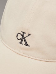 Calvin Klein Cream Monogram Baseball Cap - Image 6 of 6
