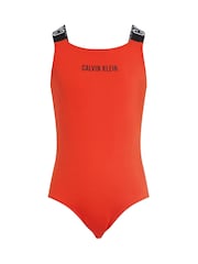 Calvin Klein Red Girls Red Scoop Back One Piece Swimsuit - Image 1 of 2
