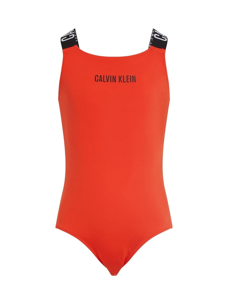 Calvin Klein Red Girls Red Scoop Back One Piece Swimsuit - Image 1 of 2