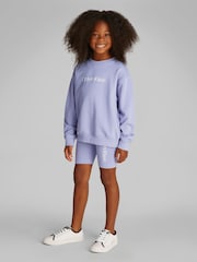 Calvin Klein Purple 100% Cotton Cycling Shorts Set - Image 1 of 6