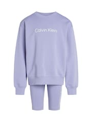 Calvin Klein Purple 100% Cotton Cycling Shorts Set - Image 5 of 6
