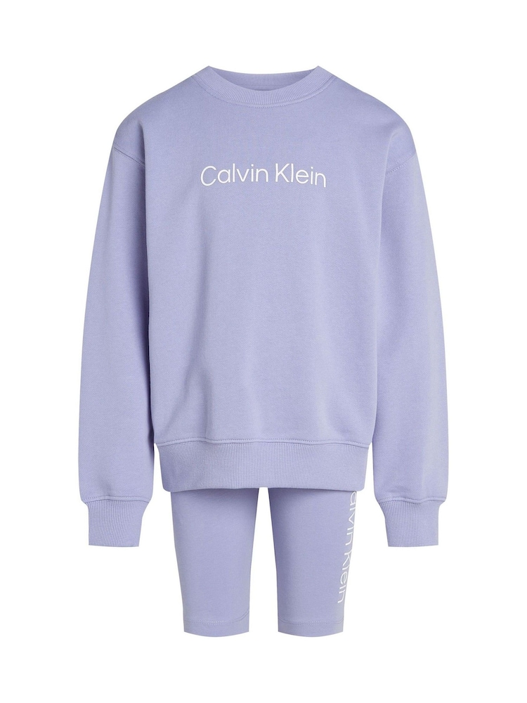 Calvin Klein Purple 100% Cotton Cycling Shorts Set - Image 5 of 6