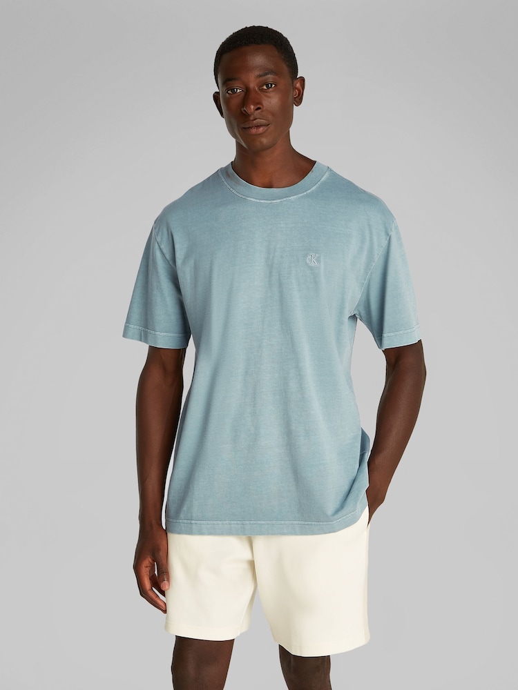 Blau - Calvin Klein 100% Cotton Applique T-Shirt - Bild 1 von 7
