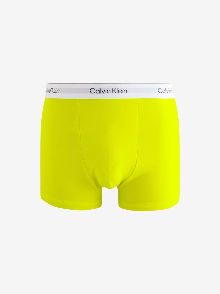 Calvin Klein Black and Purple Ultra Soft Trunks 3 Pack - Image 2 of 4 Calvin Klein Black and Purple Ultra Soft Trunks 3 Pack - Image 2 of 4