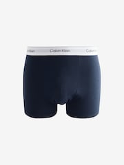 Calvin Klein Black and Purple Ultra Soft Trunks 3 Pack - Image 4 of 4