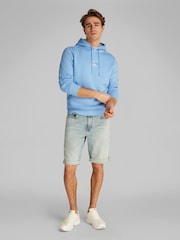 Calvin Klein Blue Relaxed Monologo Hoodie - Image 4 of 6