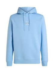 Calvin Klein Blue Relaxed Monologo Hoodie - Image 5 of 6