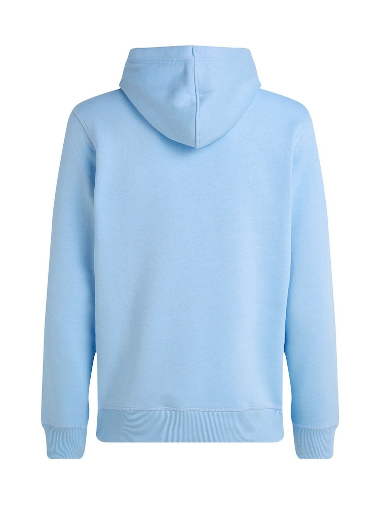 Calvin Klein Blue Relaxed Monologo Hoodie - Image 6 of 6