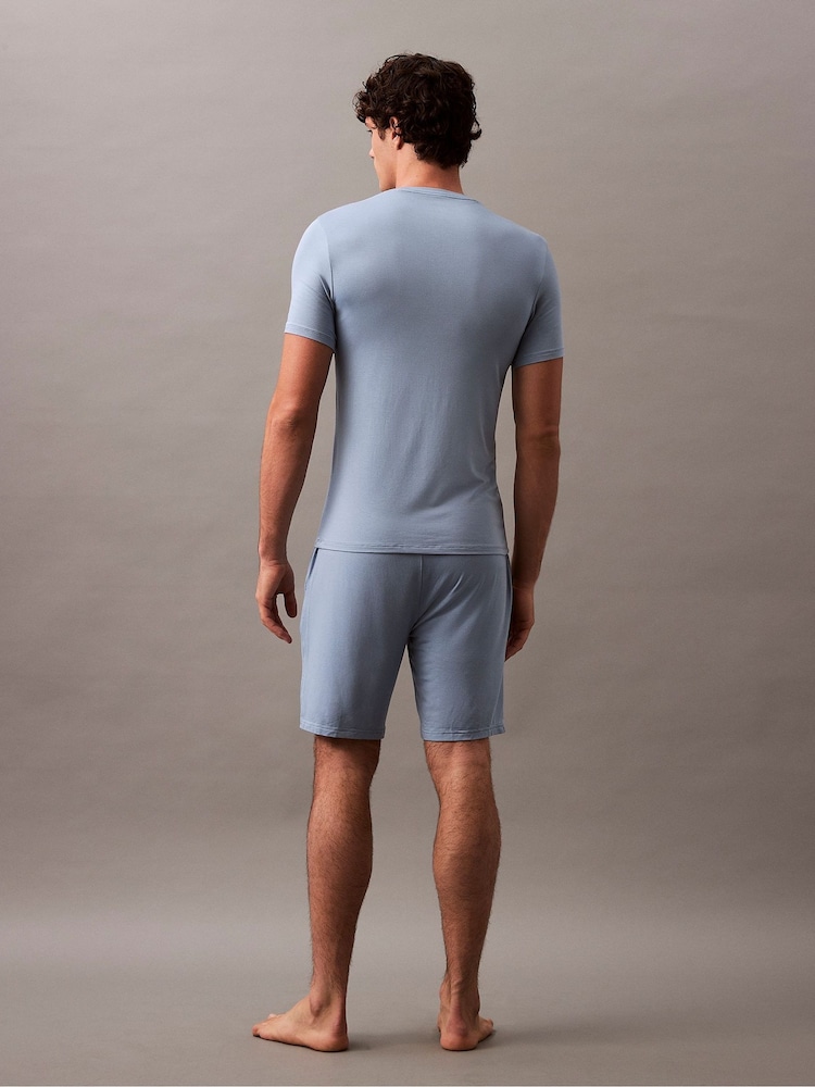 Calvin Klein Blue Ultra Soft Pyjamas Shorts - Image 2 of 5