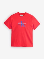 Calvin Klein Red 100% Cotton Hero Monologo T-Shirt - Image 1 of 1