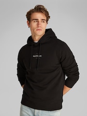 Calvin Klein Black Relaxed Monologo Hoodie - Image 3 of 7
