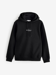 Calvin Klein Black Relaxed Monologo Hoodie - Image 5 of 7