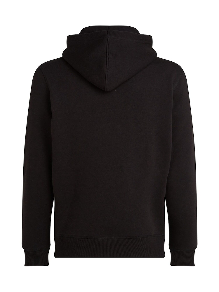 Calvin Klein Black Relaxed Monologo Hoodie - Image 7 of 7