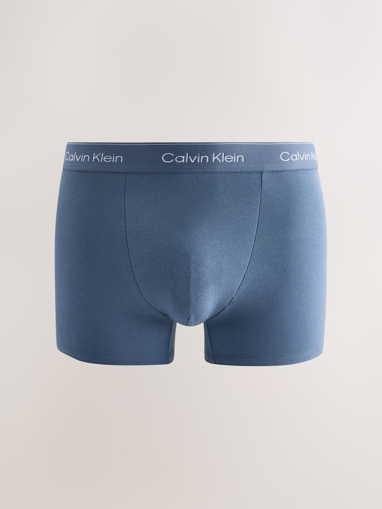 Calvin Klein Blue/Grey Relaxed Fit Boxers - Image 2 of 5