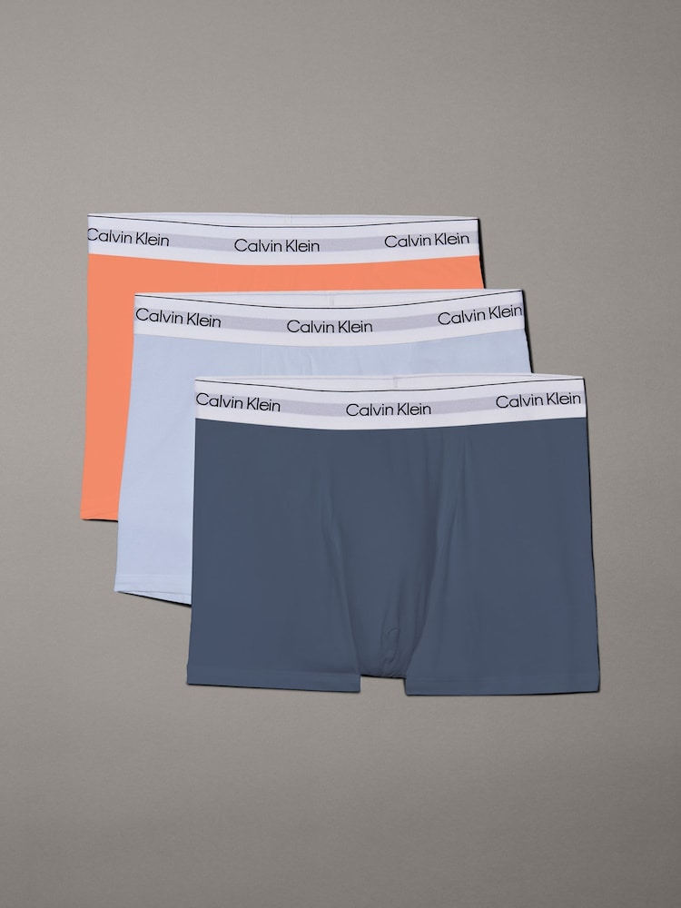 Calvin Klein Blue/Grey Relaxed Fit Boxers - Image 5 of 5