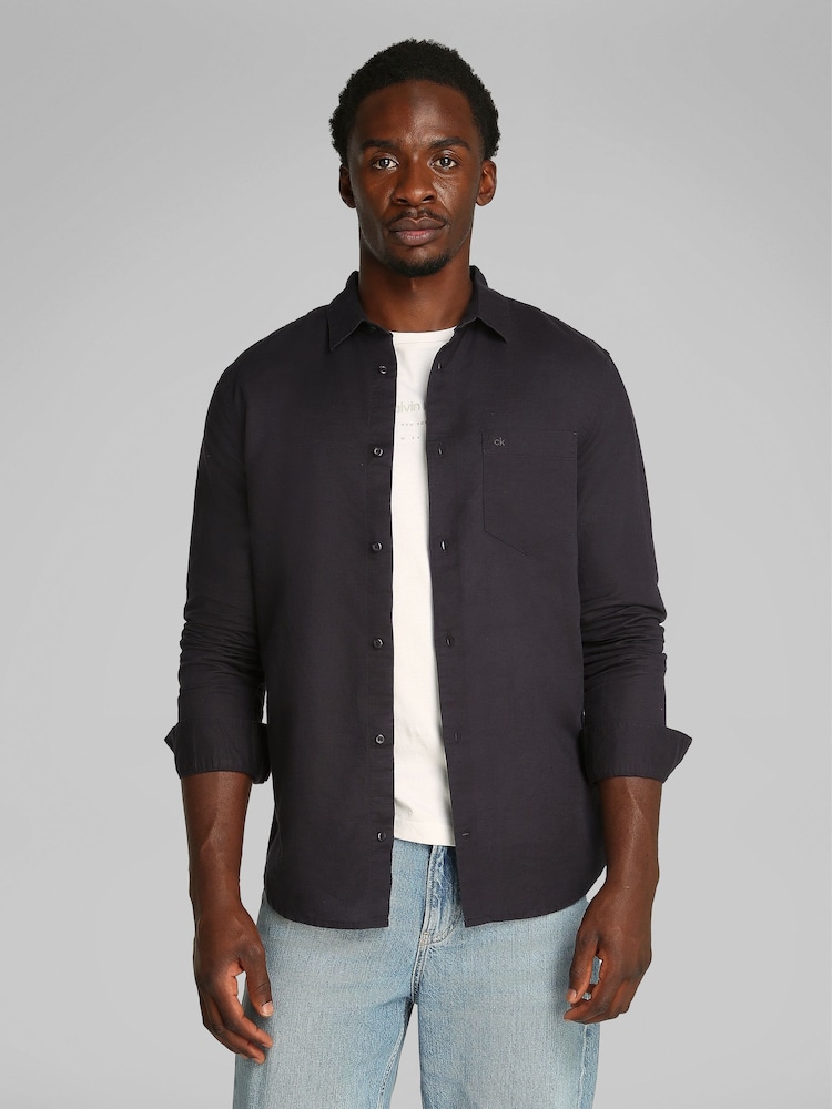 Calvin Klein Black Regular Fit Long Sleeve Shirt - Image 1 of 6