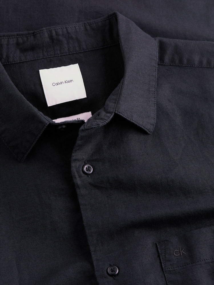 Calvin Klein Black Regular Fit Long Sleeve Shirt - Image 5 of 6