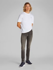 Calvin Klein White Monologo 100% Cotton T-Shirt - Image 4 of 7