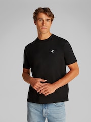 Calvin Klein Black 100% Cotton Serif Font Graphic T-Shirt - Image 1 of 7