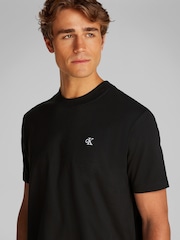 Calvin Klein Black 100% Cotton Serif Font Graphic T-Shirt - Image 2 of 7