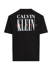 Calvin Klein Black 100% Cotton Serif Font Graphic T-Shirt - Image 6 of 7
