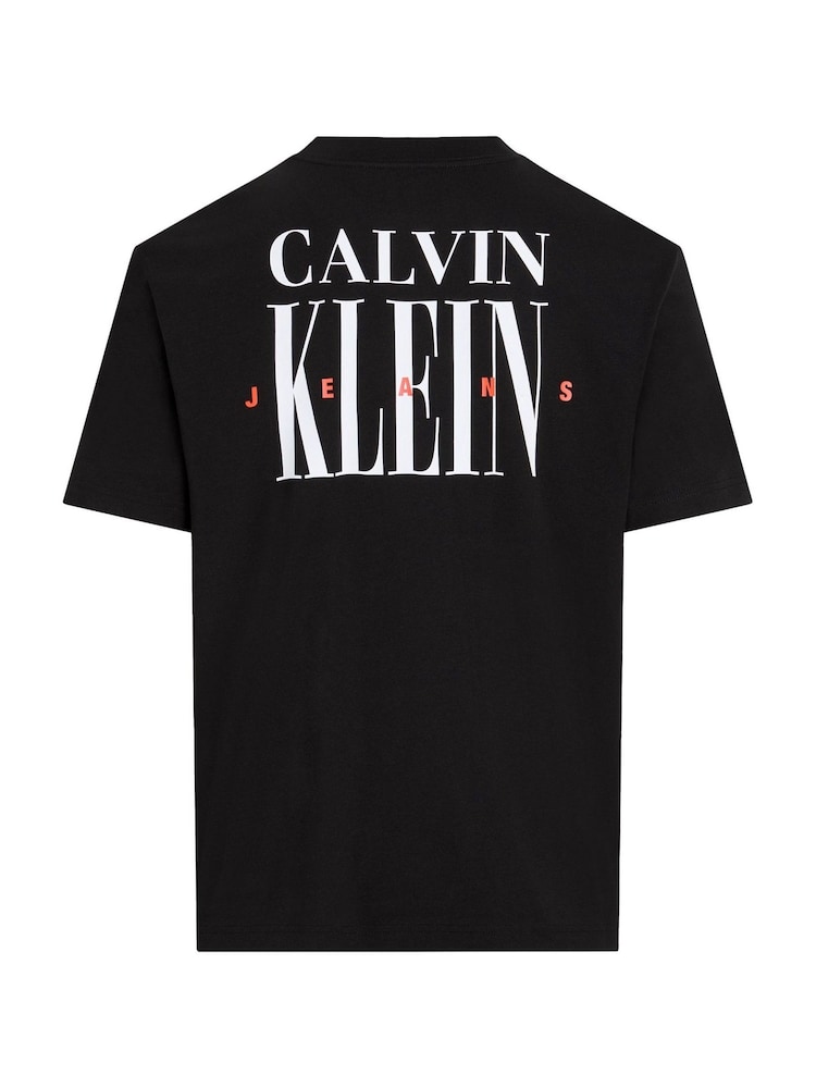 Czarny - Koszulka Calvin Klein z grafiką, 100% bawełna - Image 6 of 7