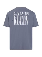 Сірий - Calvin Klein 100% Cotton Serif Font Graphic футболки - Image 7 of 7
